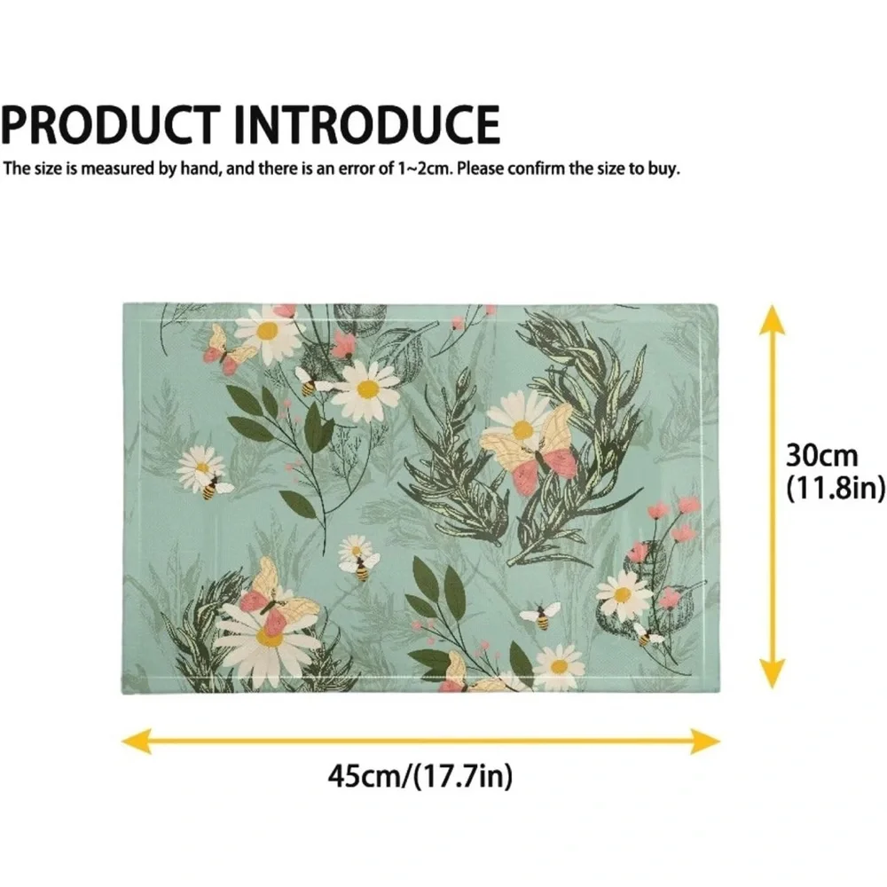 Floral Print Teal Green 8 count placemats